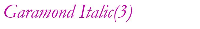 Garamond Italic(3)